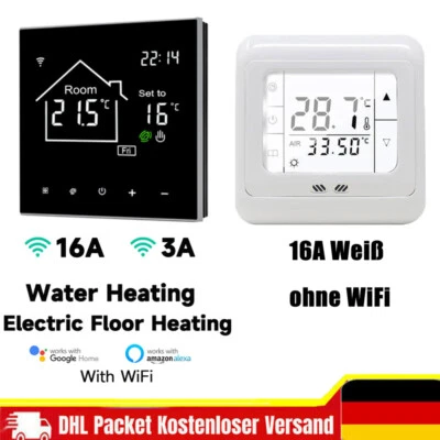 WiFi Raumthermostat WLAN LCD Digital Thermostat Fußbodenheizung Wandheizung DHL - Bild 1 von 4