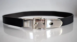 NWD Auth RALPH LAUREN COLLECTION Navy Leather WAIST Belt S - Picture 1 of 12