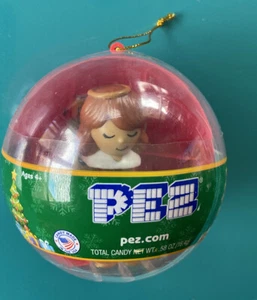 Retired 2017 Christmas Mini Pez Ball Ornament Angel in Red Shell - Picture 1 of 4