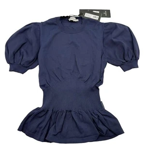 Auth MONCLER Unused Short Sleeve Knit Size:M Sweaters RN116347 Navy #36635261 - Picture 1 of 4