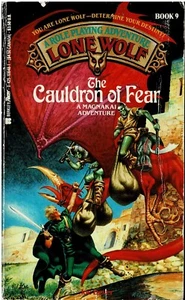 Joe Dever - Lone Wolf 9 - The Cauldron of Fear - US Edition - B/B+/B - Foto 1 di 8