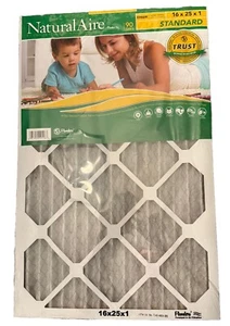 Case of 12-Flanders 16x25x1 Inch NaturalAire MERV 8 Pleated 90-Day Air Filters - Picture 1 of 2