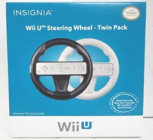NEW INSIGNIA Wii U Steering Wheel - Twin Pack - Black & White NS-GWIISW101  - Picture 1 of 2