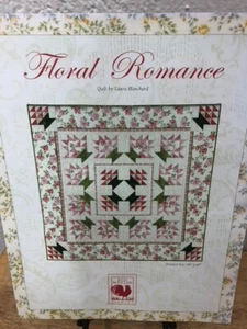 2005 Floral Romance Quilt Pattern 58" x 58" Red Rooster Laura Blanchard - Picture 1 of 3