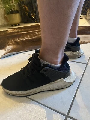 Baskets noires Heavy Used Adidas Equipment EQT 42 2/3 Support Sneax Gay Smel - Photo 1/4