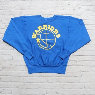 Vintage 80s Golden State Warriors Basketball Sweatshirt by Sand Knit Game Worn - Image 1 of 4