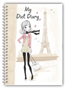 ERNÄHRUNGSTAGEBUCH Ernährung SCHLANKHEIT TRACKER A5 TAGEBUCH ABNEHMEN JOURNAL MÄDCHEN 3 PARIS - Bild 1 von 5
