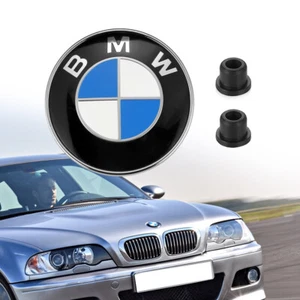 Blau Logo Ø82mm Abzeichen Heckklappe Motorhaube +Tüllen für BMW Emblem V+H 1x - Bild 1 von 5