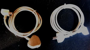 LOT 2 x APPLE MAGSAFE EXTENSION MAINS POWER CABLE LEAD UK+EU 2 PIN 1.8m - Picture 1 of 3