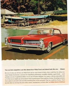 1964 Pontiac Bonneville Red 2-door Art Fitzpatrick Van Kaufman Vintage Ad - Picture 1 of 1
