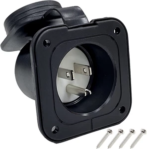 Sintron 15 Amp Flanged Inlet 125V, NEMA 5-15P Shore Power Inlet Receptacle, Gene - Picture 1 of 12
