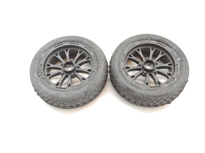 2x Proline Electron 1/10 Drag Car or Buggy #8239 Tires & 12mm Hex Wheels Used - Image 1 of 4