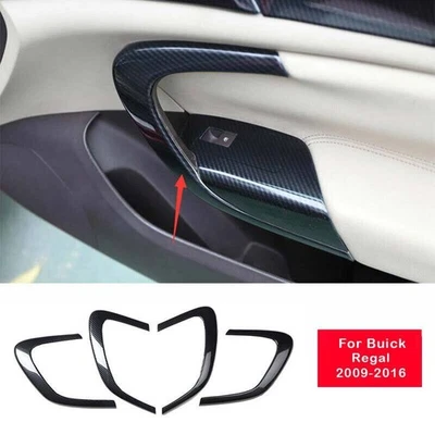Отделка рамы подлокотника внутренней двери консоли из углеродного волокна для Buick Regal 2009-2016 4 шт. - Изображение 1 из 4