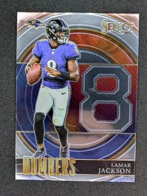 2021 Panini Select Select Numbers #SN-5 Lamar Jackson Baltimore Ravens Card - Image 1 of 2