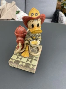 Donald Duck Feuerwehrmann Jim Shore Disney Ever Willing Ever Ready Fireman - Bild 1 von 7