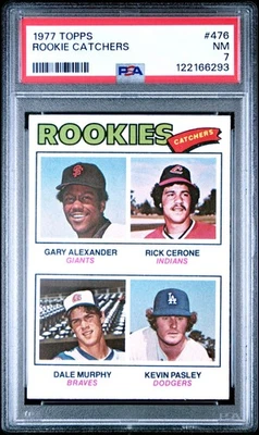 1977 TOPPS ROOKIE CATCHERS #476 ALEXANDER CERONE MURPHY PASLEY RC PSA 7 - Image 1 of 2