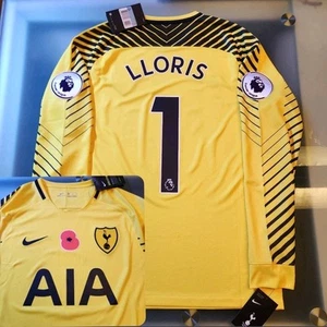 Authentic BNWT Tottenham Hotspur 2017-2018 LS Poppy Goalkeeper Jersey Home Away - Picture 1 of 16