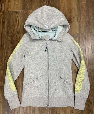 Ivivva Lululemon Hooded Fleece Jacket Zip Gray Girls 12 - Image 1 of 4