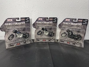 Maisto Sons of Anarchy Harley Davidson 1/18 Motorcycles Samcro Jax, Clay & Opie - Picture 1 of 10