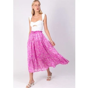 Maxi Falda Sabina Musayev Rosa Floral Talla Mediana - Imagen 1 de 7