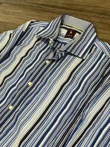 Tailorbyrd Casual Dress Shirt  Striped Button Up Long Sleeve Men’s Size XL - Picture 1 of 6