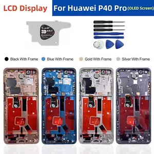 OLED LCD Display For Huawei P40 Pro Touch Screen Digitizer Assembly with Frame - Bild 1 von 21