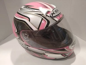 KBC Moto Design Modular Front Lift Womens Pink Motorcycle Snow Helmet Small 56cm - Picture 1 of 12