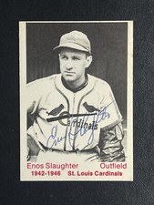 Enos Slaughter Signed 1975 TCMA St Louis Cardinals HOF AUTO