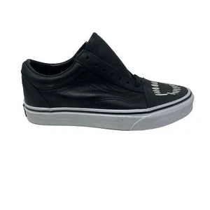 Vans Old Skool Fangs Damen 8 Skateschuhe Neu Leder Schwarz - Bild 1 von 5