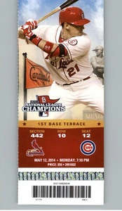 Chicago Cubs vs St. Louis Cardinals 5/12/2014 Full Ticket - Junior Lake HR/3H/6R - Picture 1 of 2