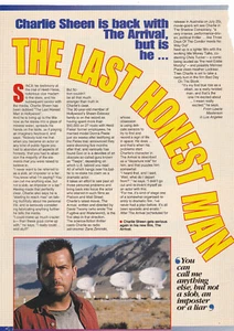 Charlie Sheen interview - TV Week 29 June 1996 - 2 pages - Picture 1 of 1