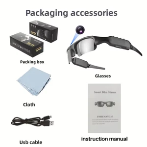 HD 1080P Glasses WIFI Camera Outdoor Bicycle Motorcycle Security Protection Sung - Picture 1 of 15