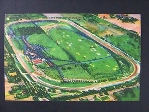 Indianapolis Indiana IN Motor Speedway Race Track Linen Postcard 1930-45 - Picture 1 of 2