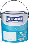 Johnstone's - Bathroom Paint - Brilliant White - Mid Sheen Finish - Stain...