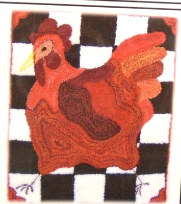 French Country Hen Three Sheep Studio Punch Needle Design PN516 w/ Weavers Cloth - Image 1 of 3