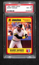 1991 Jimmy Dean #4 Barry Bonds PSA 8 NMMT