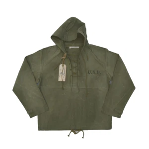 BOB DONG Retro USN Navy Deck Jacke Mantel Outdoor Jagd Öl Wachsjacke Wandern - Bild 1 von 24