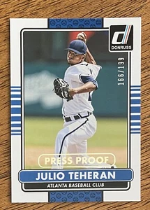 2015 Panini Donruss Press Proof /199 JULIO TEHERAN #53 Braves - Picture 1 of 1