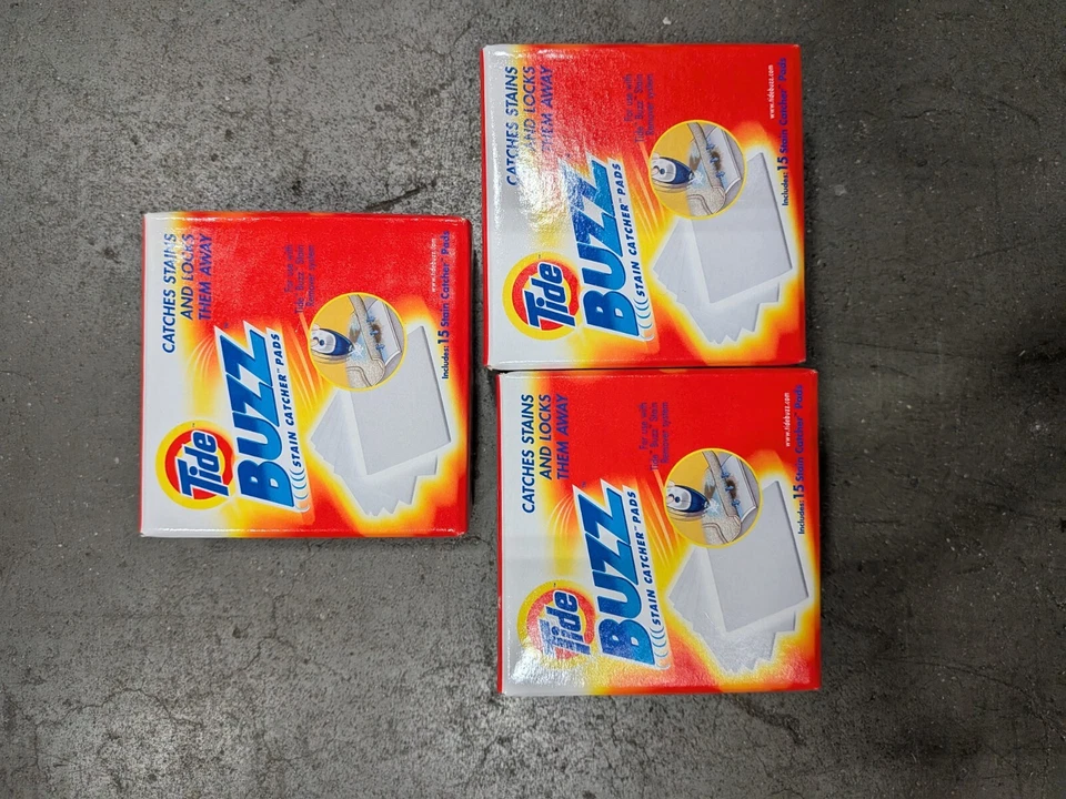 Lot Of 3 Tide Buzz Stain Catcher Refill 15 Pads Each 45 Pads Total Brand New - Image 1 of 1