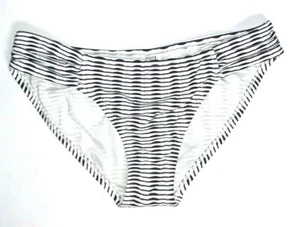 women's Tommy Bahama Island Cays Shirred swim Hipster Stripe Black White S/P - Picture 1 of 8
