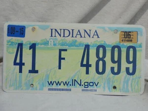 Indiana License Plate 41 F 4899 Johnson County - Picture 1 of 3