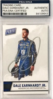 Dale Earnhardt Jr. Signed 2016 Panini Father's Day #36 (PSA Encapsulated) - Image 1 of 3