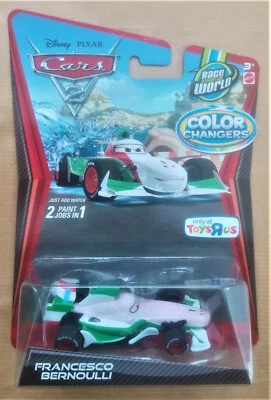 Disney Pixar Cars FRANCESCO BERNOULLI COLOR CHANGERS Nuovo, Blister Buono, Raro - Immagine 1 di 4