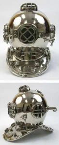 Mark V Taucherhelm aus verchromtem Aluminium, 18 Zoll - Bild 1 von 1