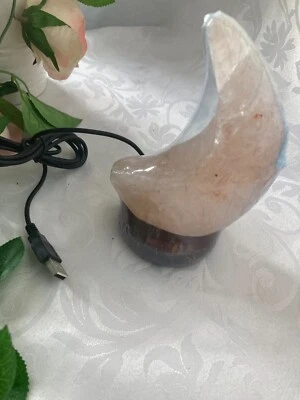 Small Moon Stone USB Bedroom Lamp New Free P&P! - Image 1 of 3