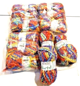 Lot of 12 Skeins "Happy" Eyelash Yarn by Moda-Dea Swirl - NEW (#76) - Picture 1 of 4