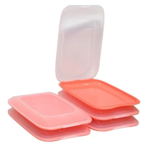 5x stapelbare Frischhaltedose Aufschnittbox Wurst Behälter Aufschnittdose Lachs - Bild 1 von 8