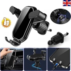 Car Mobile Phone Holder Cradle 360 Rotating Universal Air Vent Mount Bracket GPS - Picture 1 of 12