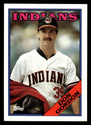 1988 Topps #144 Don Gordon Rookie Card Cleveland Indians - Image 1 of 2