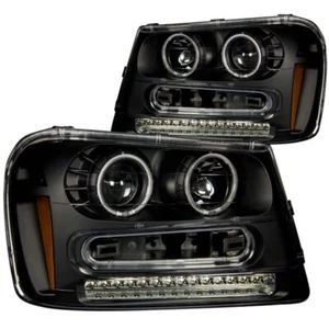 Faros proyectores ANZO para Chevrolet Trailblazer 2002-2009 con halo negro - Imagen 1 de 10